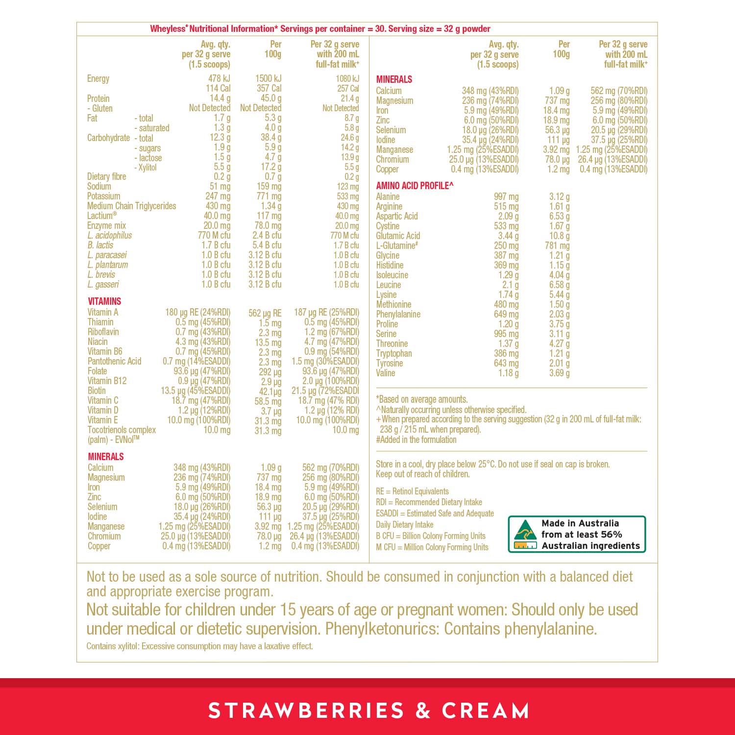 Wheyless Strawberries & Cream 960g