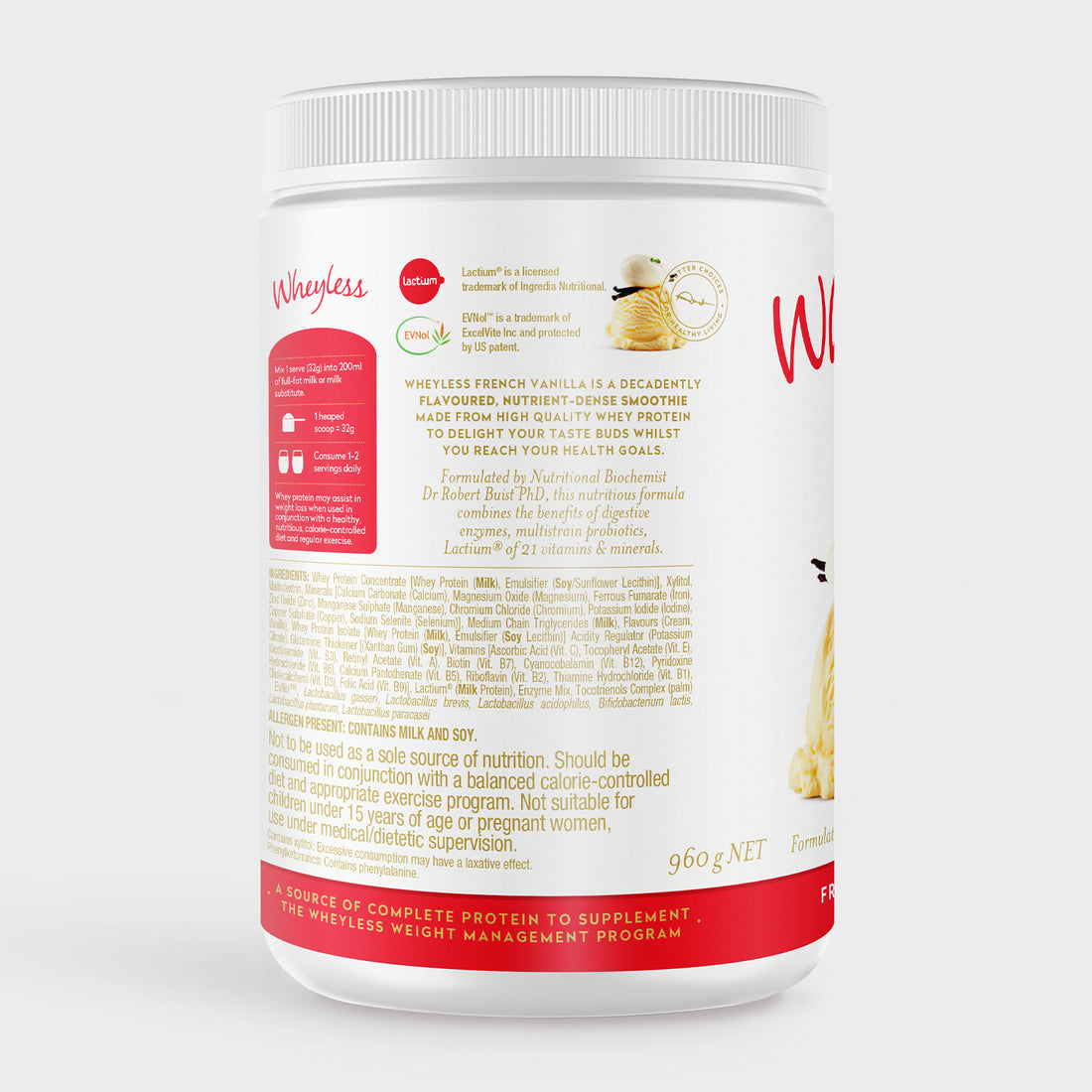 Wheyless French Vanilla Bulk Pack 960g
