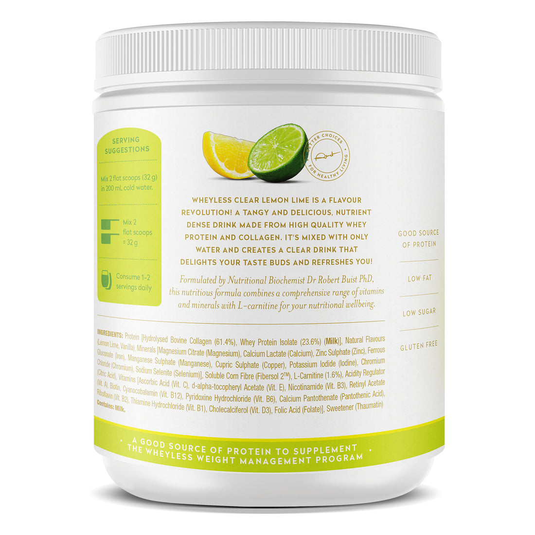 Wheyless Clear Protein Lemon Lime 640g