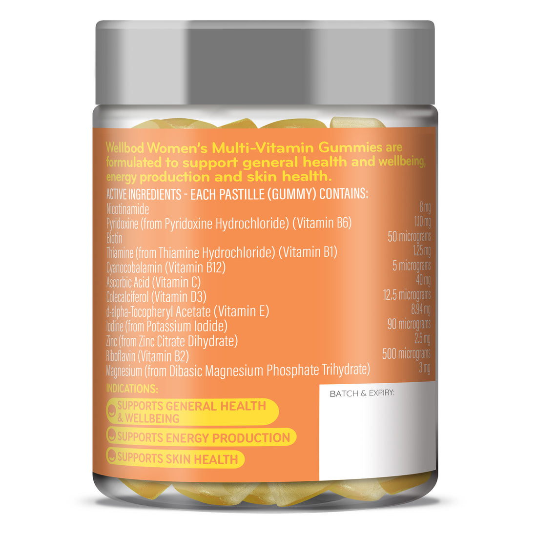 WellBod Immune Support Gummies are formulated to maintain immune system health and general health and wellbeing.