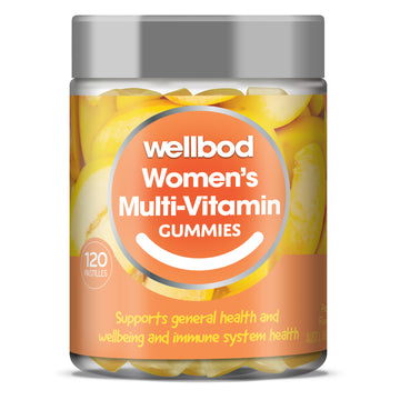 WellBod Women’s Multi-Vitamin Gummies are formulated to support general health and wellbeing, energy production and skin health.