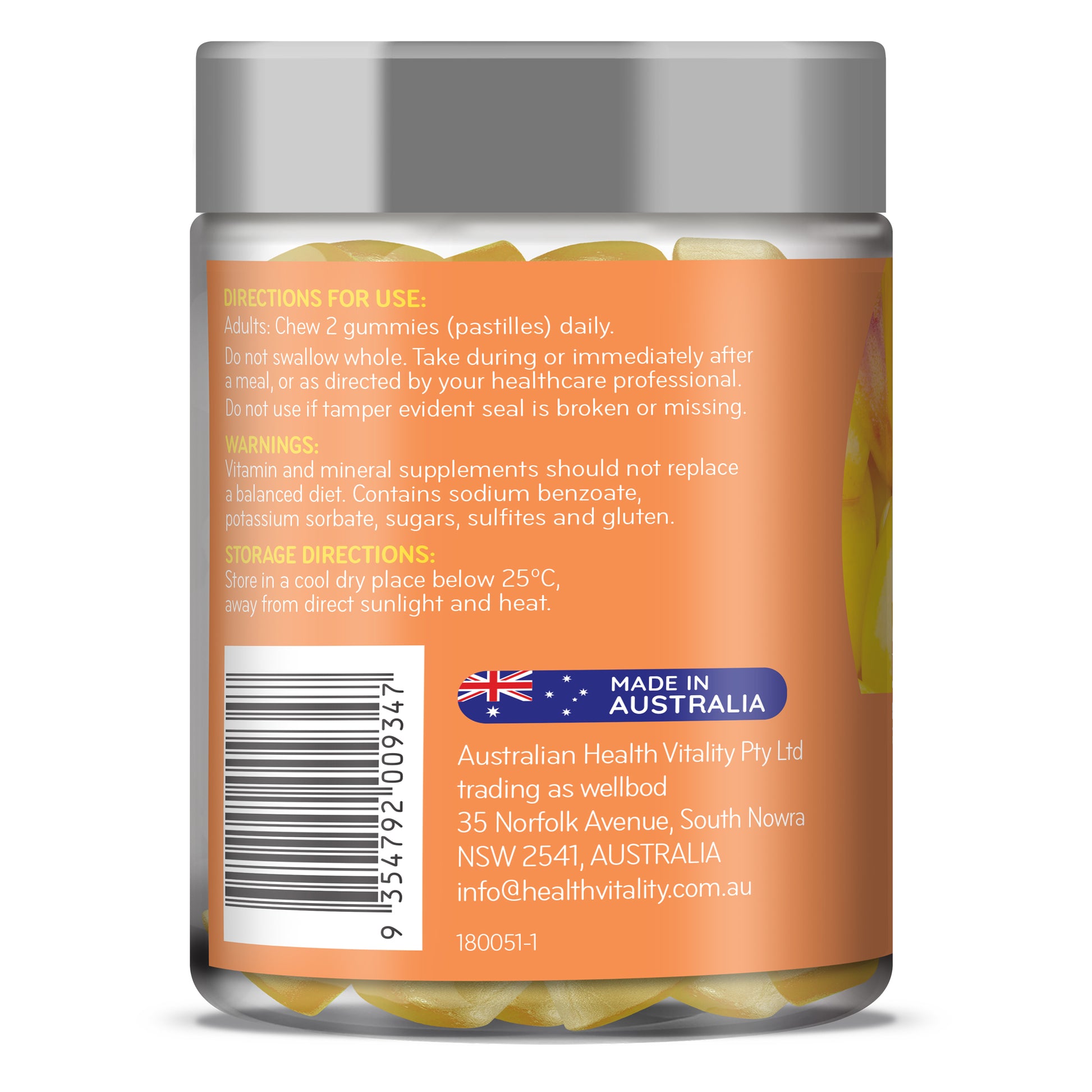 WellBod Women’s Multi-Vitamin Gummies are formulated to support general health and wellbeing, energy production and skin health.