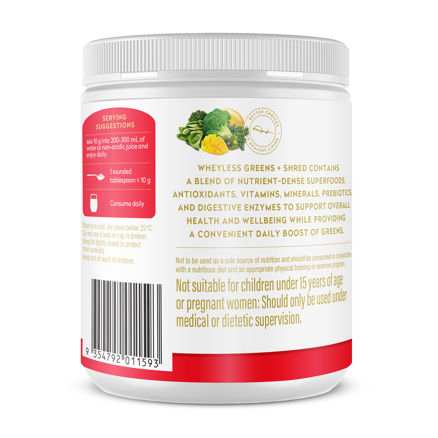 Wheyless Greens + Shred 150g