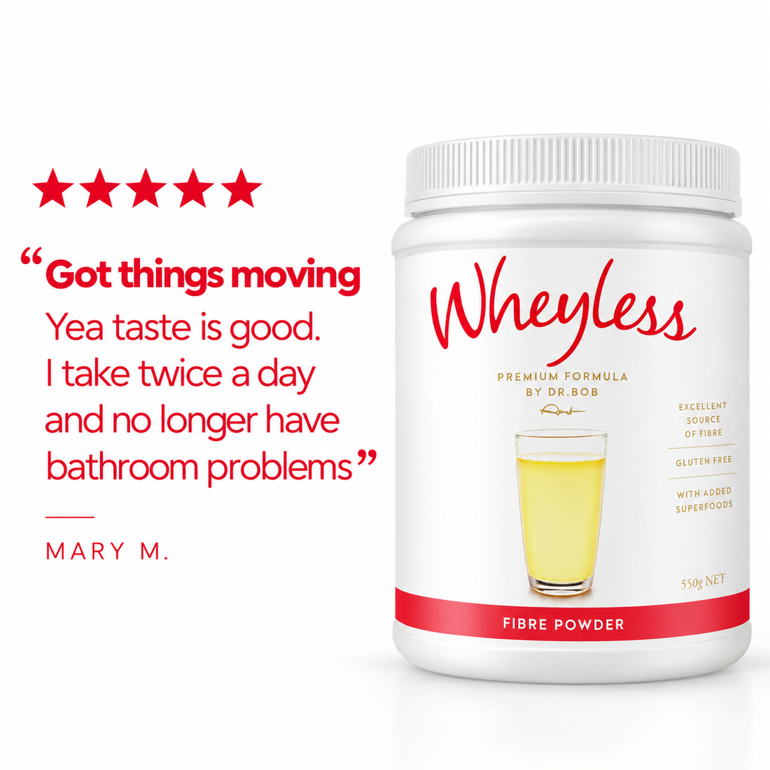 Wheyless Fibre Powder 550g